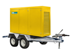 Дизельный генератор MitsuDiesel МД АД-20С-Т400-1РПМ29 (MDA-N 30 4L) в погодозащитном кожухе на прицепе - фото Дизельный генератор MitsuDiesel МД АД-20С-Т400-1РПМ29 (MDA-N 30 4L) в погодозащитном кожухе на прицепе - фото