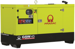 Дизельный генератор Pramac GSW 45 P в кожухе с АВР - фото