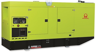 Дизельный генератор Pramac GSW 470 P в кожухе с АВР - фото Дизельный генератор Pramac GSW 470 P в кожухе с АВР - фото