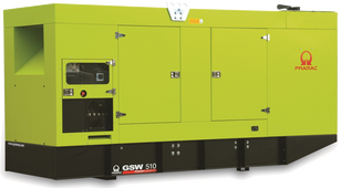 Дизельный генератор Pramac GSW 510 V в кожухе - фото