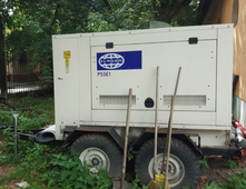 БУ дизельный генератор FG Wilson p55e1 в кожухе - фото